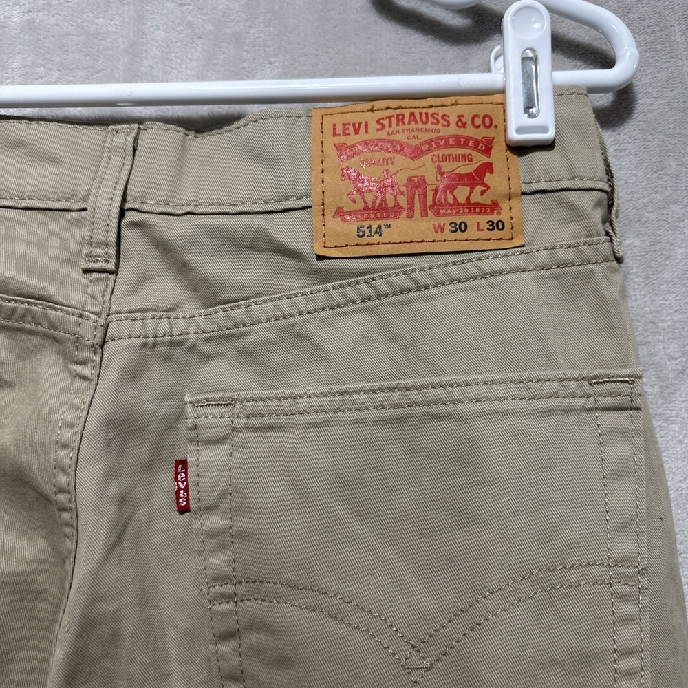 Levi's 514 Straight Fit Jeans Men's 30x30 Stretch Zip Fly 5 Pockets Logo NWT - Picture 5 of 10